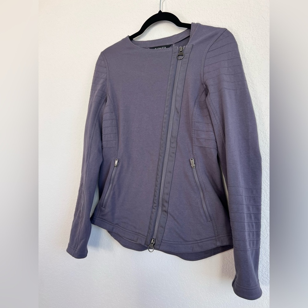 Athleta Women's Purple Moto Jacket Size Small - Picture 2 of 7